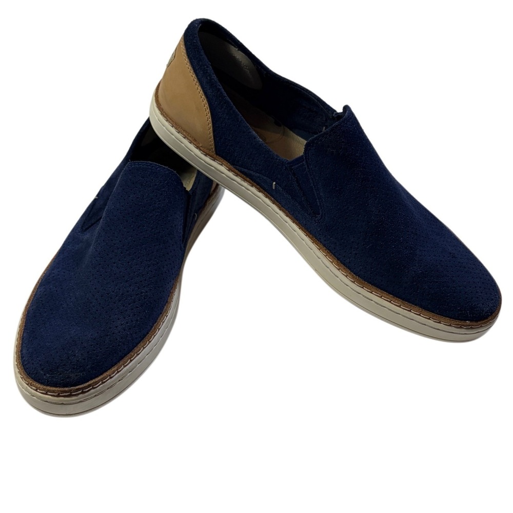 UGG Sammy Slip On Sneakers Navy Suede Perforated Casual Shoes Women's 9